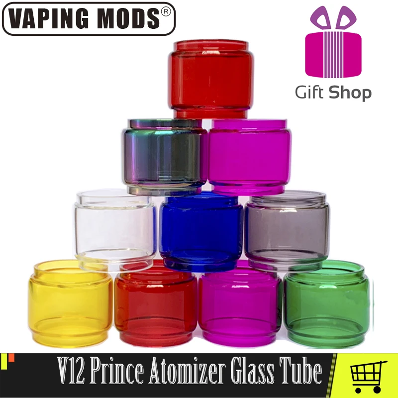 

V12 Prince Atomizer Glass Tubes For SMOKING V12 Prince Atomizer 8ml Capacity Replacement pyrex Glass Tube Vape Accessories