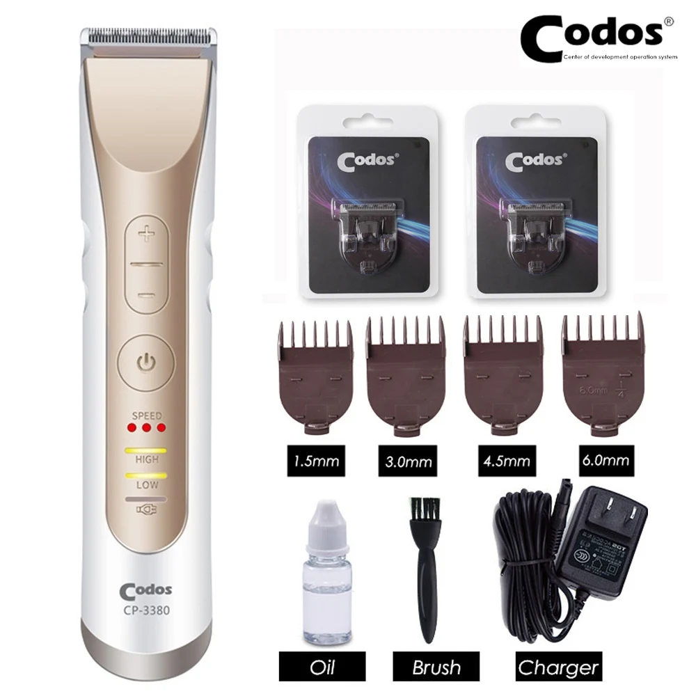 Триммер Codos CP3380 для домашних животных аккумуляторная машинка стрижки кошек и