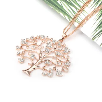 

SA SILVERAGE Life Tree Necklace Creative Explosions of High Quality Love New Jewelry Europe and United States Heart Link Chain