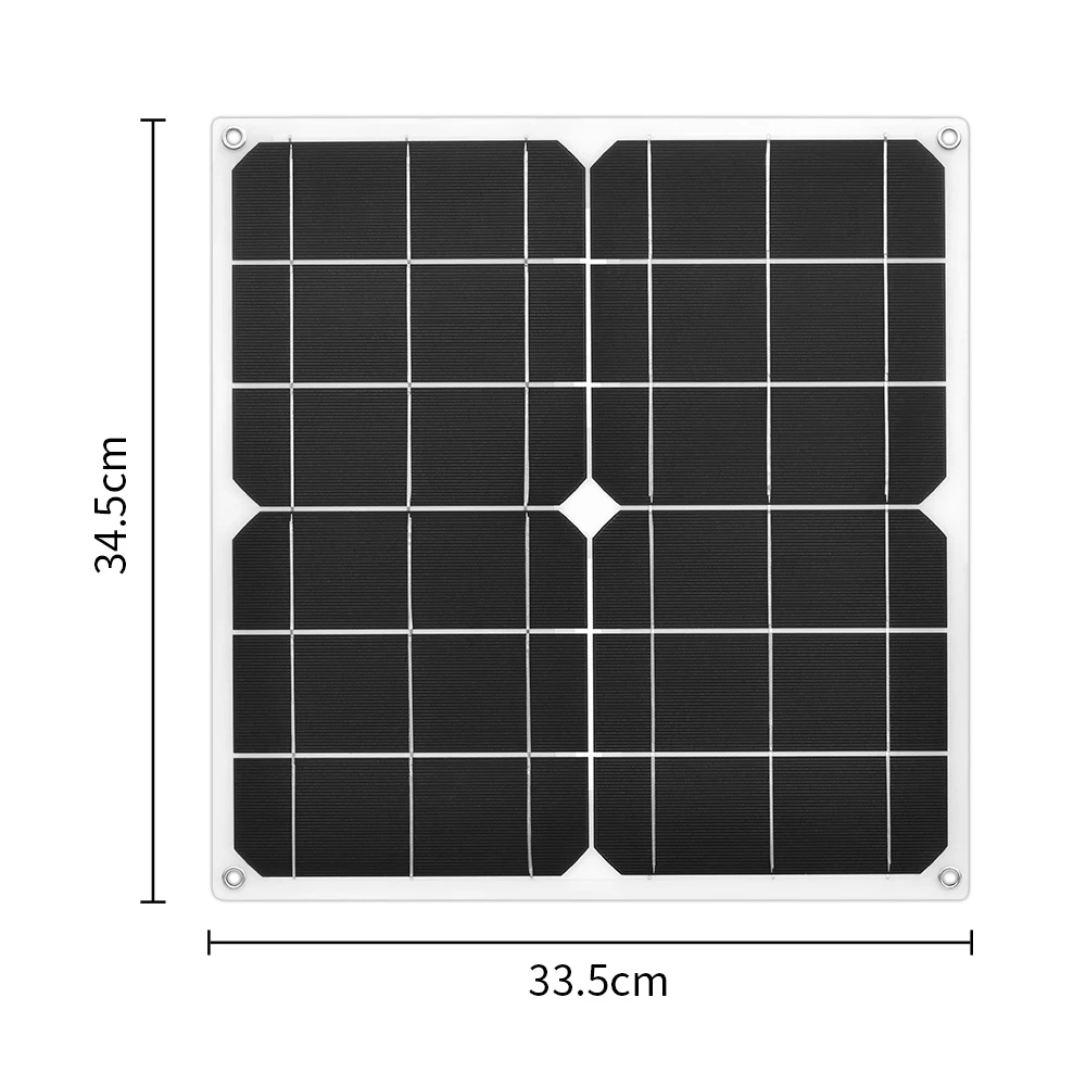 30W flexible Solar Panel 5V USB 3A Portable Monocrystalline Solar charger Cell for Car Yacht RV Charging Outdoor Emergency Light