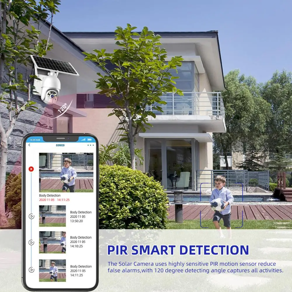 Kamera ochrony słonecznej WiFi 1080P HD zewnętrzny akumulator bezprzewodowa kamera PTZ IP wykrywanie ruchu PIR kamery monitoringu CCTV 3 Kamera ochrony słonecznej WiFi 1080P HD zewnętrzny akumulator bezprzewodowa kamera PTZ IP wykrywanie ruchu PIR kamery monitoringu CCTV 3