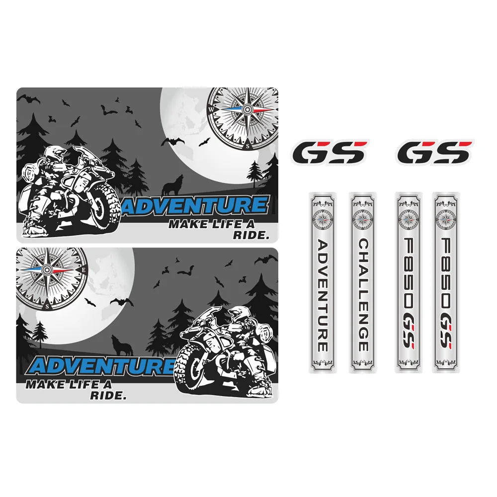 

Motorcycle Tail Top Side Box cases panniers Luggage Aluminium Stickers Decals Adventure For BMW F850GS F850 F 850 ADV GS case