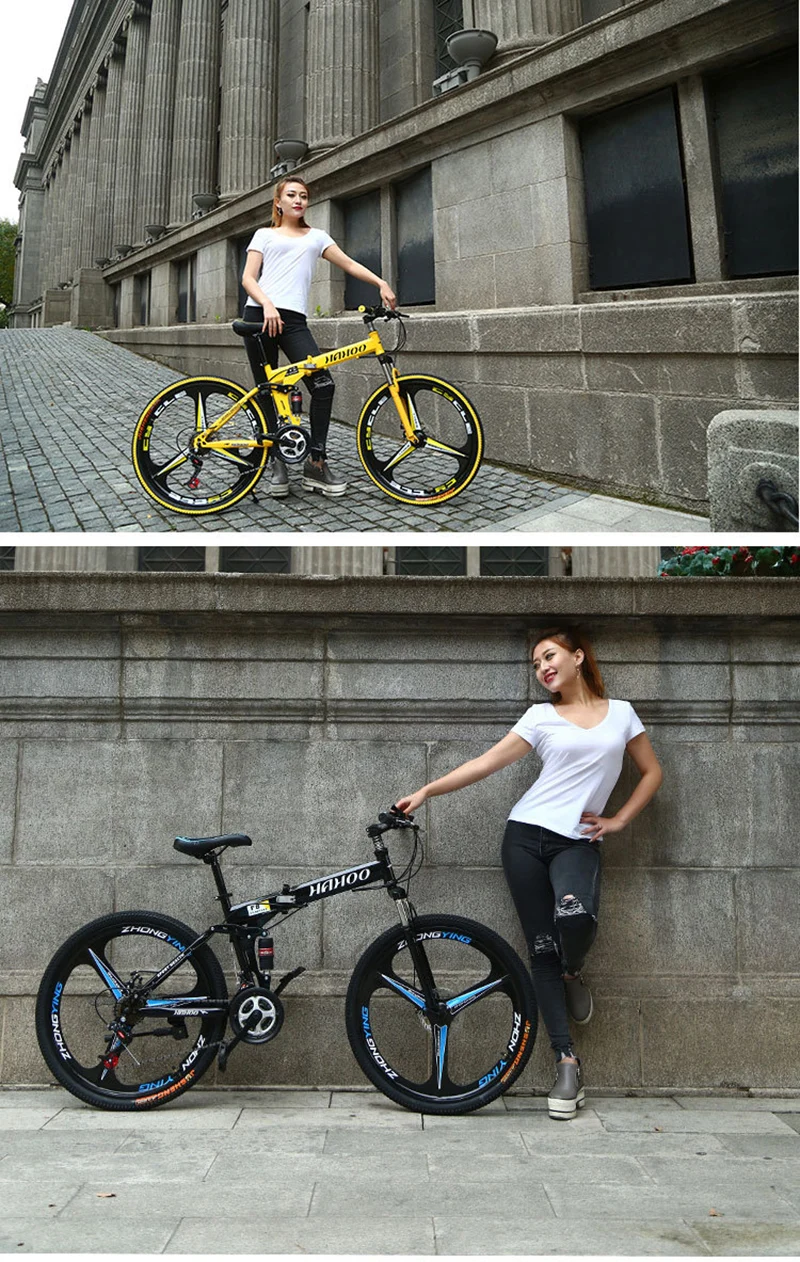 Роскошный версия Кроссовый велосипед переменной Vpeed горный велосипед с двойной велосипедная Подвеска 21/24/27 Скорость можно выбрать