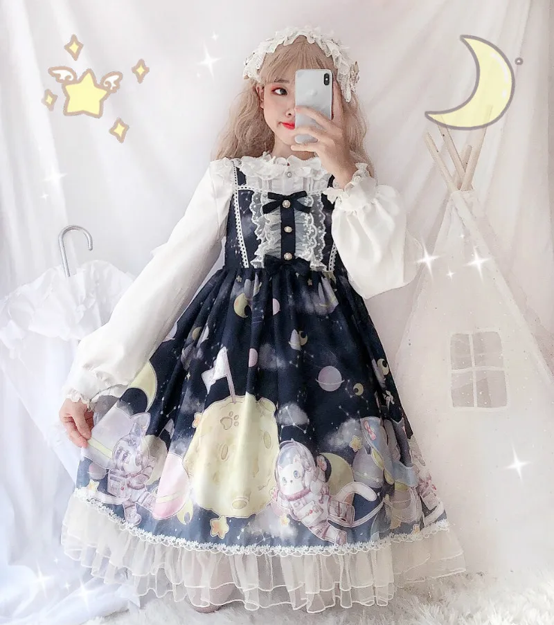 Cosplay&ware Lolita Dress Sweet Cute Japanese Kawaii Girls Princess Maid Vintage Gothic Printed Patterns Lace Pink Summer Skirt -Zentai shop online H9e62e998a74546da80eac12db7c0e2e7G.jpg