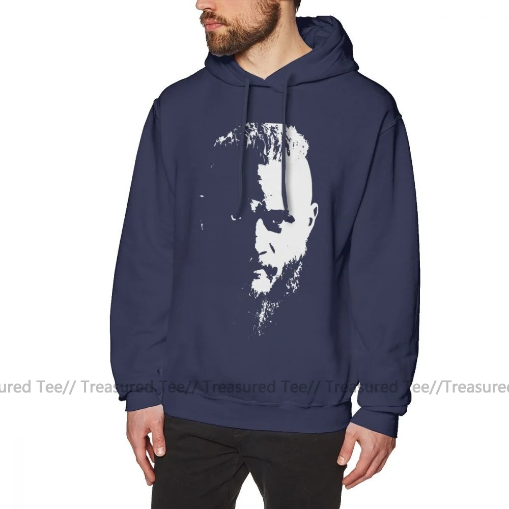 Ragnar Lothbrok Толстовка Ragnar от Толстовка Vikings Хлопковый пуловер с длинным рукавом Толстовка мужская XL белая свободная популярная зимняя Толстовка - Цвет: Navy Blue
