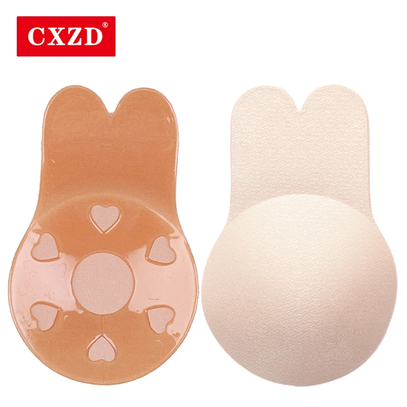 

CXZD Adhesive Bra Silicone Strapless Push Up Bra Self Adhesive Nipple Breast Pasties Cover Reusable Silicone Invisible Lingerie