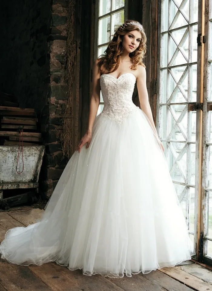 Vestido de noiva, украшенное бусинами, Модное бальное милое жемчужное платье с аппликацией, пышное платье принцессы для невесты, платья для матери невесты