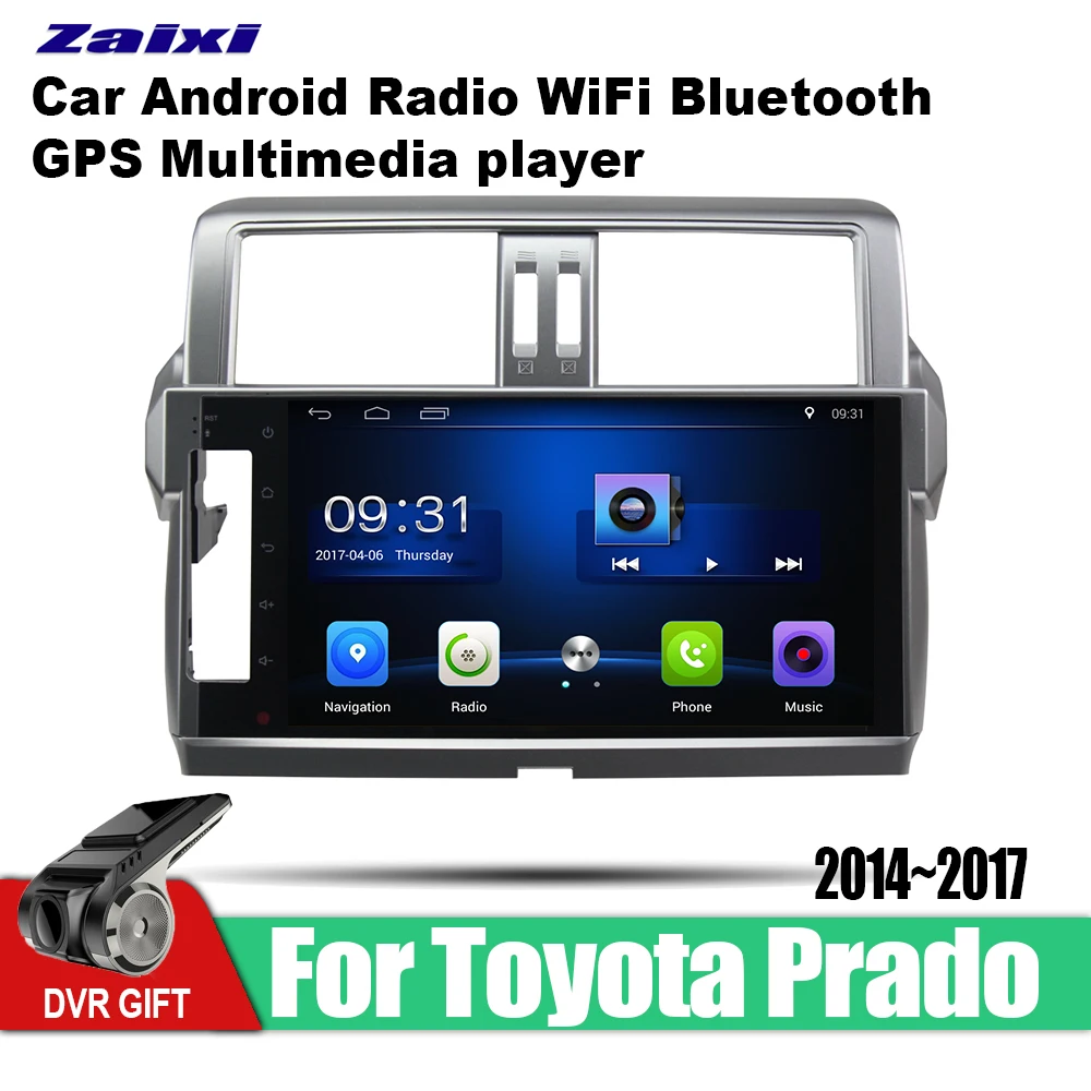 Автомобильный мультимедийный плеер ZaiXi с gps для Toyota Land Cruiser Prado 150 2014 ~ 2017 навигацией