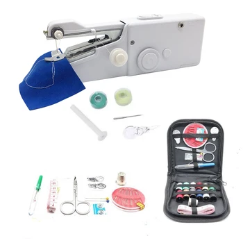 

Portable Sewing Machine Mini Handheld Sewing Machine Cordless Electric Stitch Household Tool for Fabric Clothing Kids Cloth