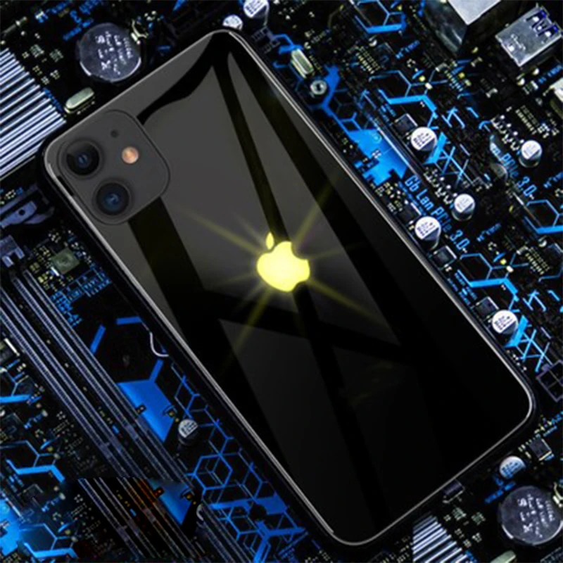 Светодиодный яркий чехол для телефона фонарик вызова Apple 12 11 Pro Max X XS XR светящийся