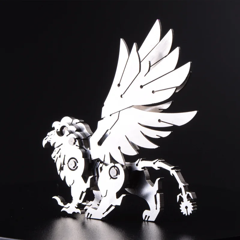 

Steel Golem Stainless Steel All-Metal Assembled Model Deconstructable Assembled Auspicious Mythical Creatures Griffin