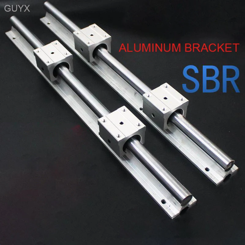 

Support linear guide + 4 SBR16UU linear plain bearing cylindrical track for CNC linear guide
