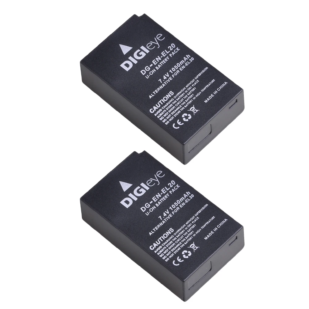 1050Mah En-El20 En-El20A Batterie Per Nikon Coolpix P1000, Dl24-500, Nikon 1 J1, J2, J3, S1, V3, Aw1, Nikon Coolpix A