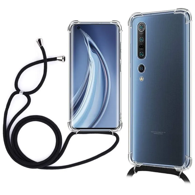 Чехол через плечо для Huawei Honor 20 Pro 10i 20i 8A 8X 8S Y5 Y6 Y7 Y9 2019 прозрачный ремешок ожерелье