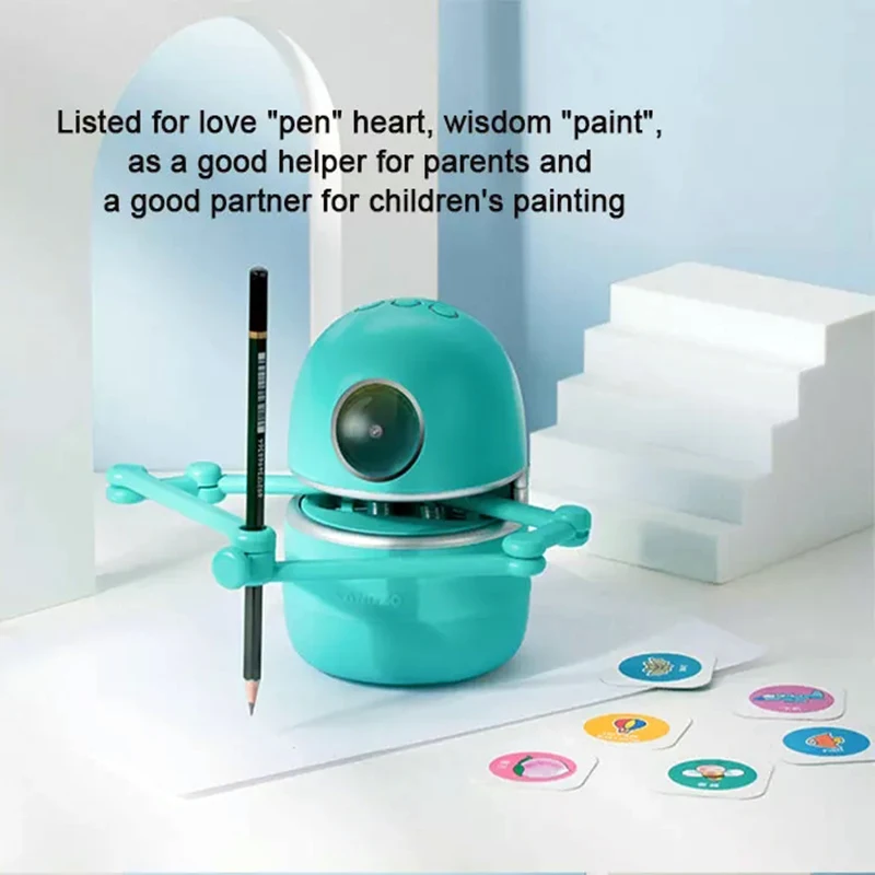 Robots de dibujo de imágenes de temas chinos, tecnología para niños, máquina de aprendizaje de pintura automática, juguetes de rompecabezas inteligentes - 2