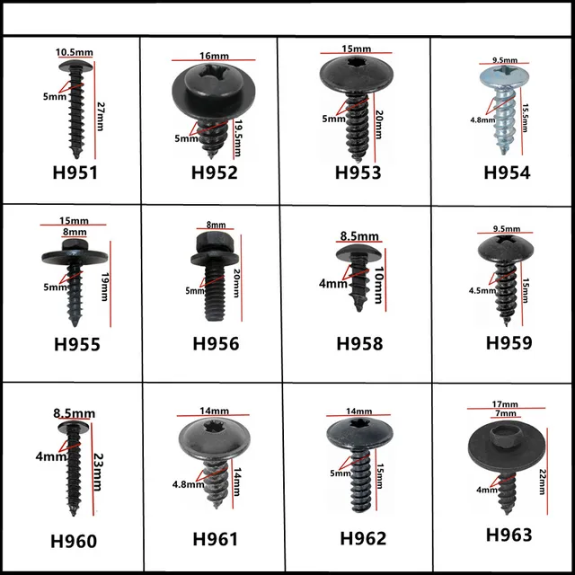 100 Stck Universal-kfz-befestigungsclips, Auto-nietclip,  Stostangenverkleidung, Kotflgel, Autozubehr, Modell: 10