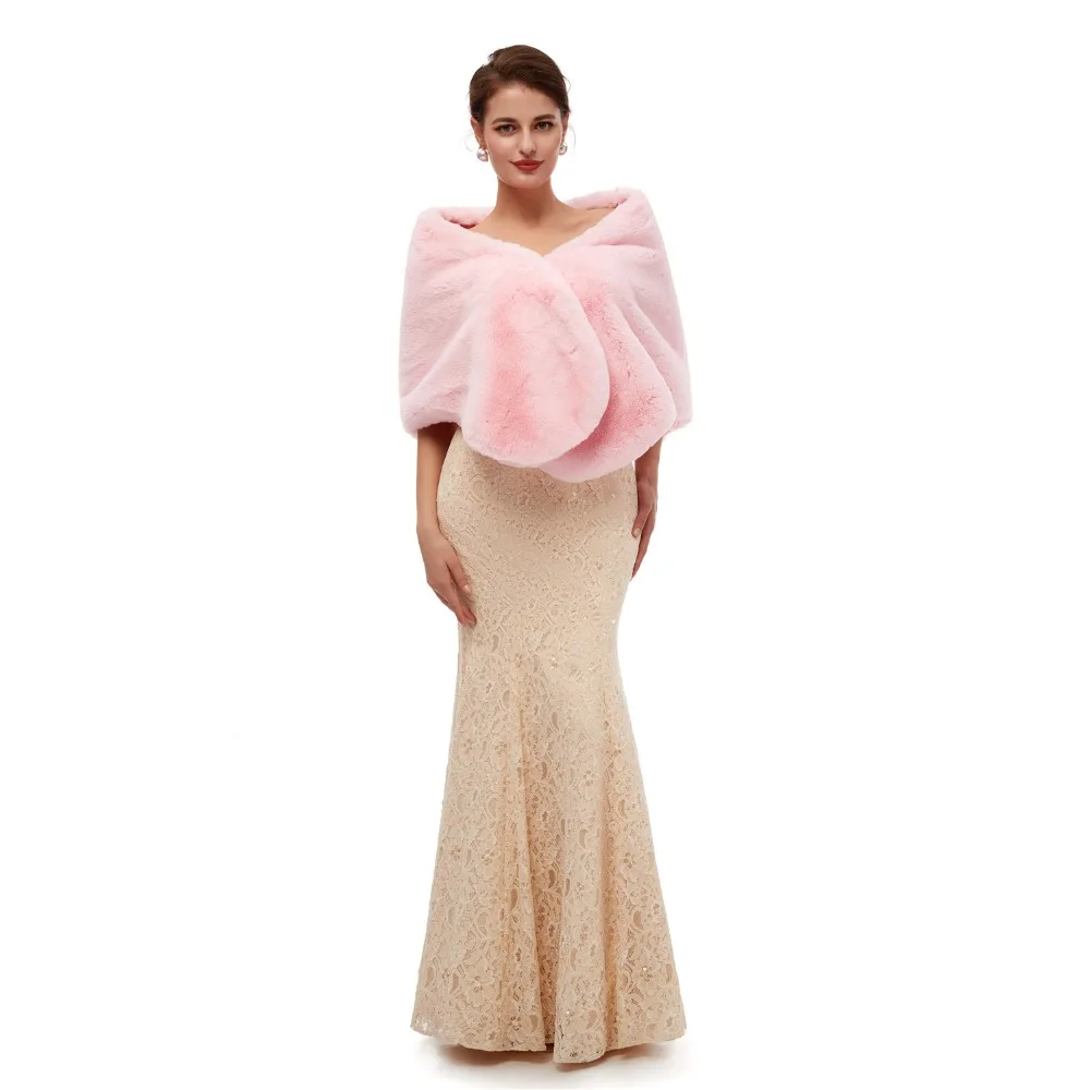 H& S BRIDAL черная зимняя теплая шаль из искусственного меха бордового цвета, 15 цветов, меховая накидка, накидка для свадьбы, вечеринки