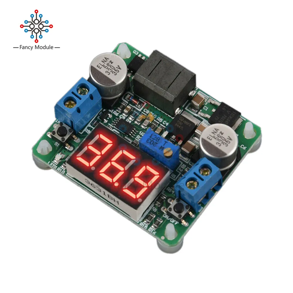 Diymore 25 Вт 2A DC 5-25 В до 0,5-25 в DC-DC Регулируемый понижающий повышающий понижающий преобразователь модуль питания с вольтметром