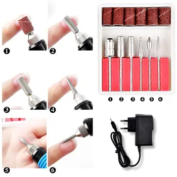 

EU US Electronic Nail Care Nail Drill Bit Sanding Nail Acrylic Tool Nursing Manicure Pedicure Drill Removing Polisher Gel K B7M3