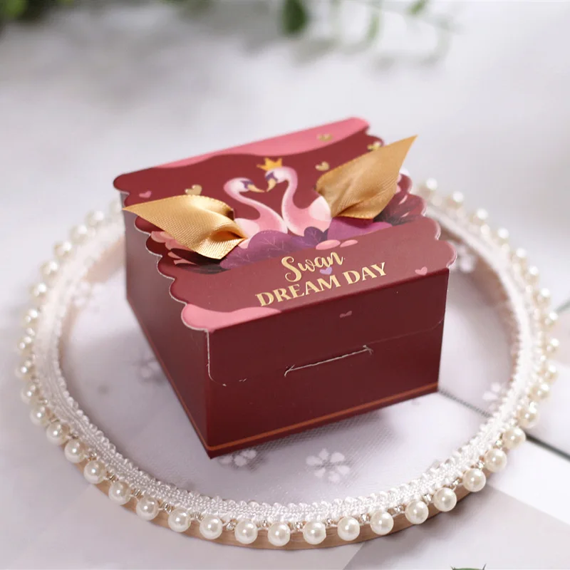5 шт., европейская Подарочная коробка для свадьбы, маленькая свежая Свадебная коробка, квадратная коробка для конфет Свадебная сумка для конфет - Цвет: 09