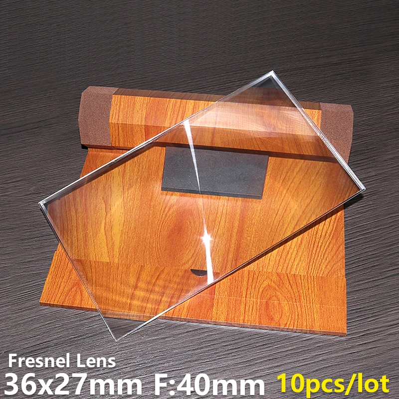 

Fresnel lens 36x27mm F40/50mm10pcs 3X magnification Adjusting beam DIY projector Stage lights Spotlight led light Customizable