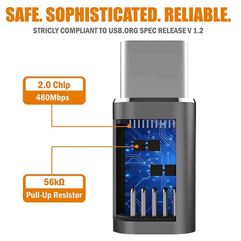 Адаптер Micro USB на USB C, адаптер BrexLink usb type C с быстрой зарядкой для samsung Galaxy S10 S9 S8 Plus