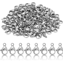 

20pcs/lot 9/10/12/13MM 304 Stainless Steel Lobster Clasps Claw Clasps for Bracelet Necklace Jewelry Making Findings Accessories