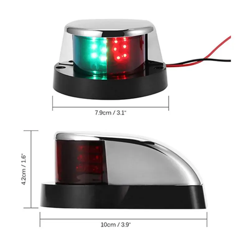 12 В лодка морской светодиодный навигационный фонарь морской навигационный фонарь красный и зеленый светодиодный для лодки Понтон Яхты C45