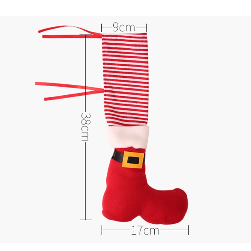 

4pcs Christmas Design Chair Leg Cover Table Cloth Foot Cover Home Xmas Party Dinner Table Leg Decoration