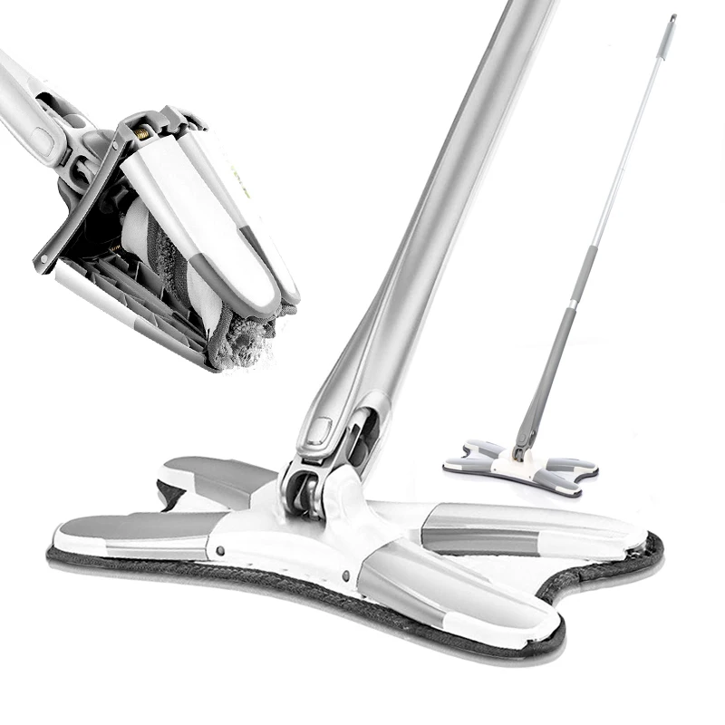 Швабра с микрофиброй ручная Экструзионная для мытья пола без рук сменные