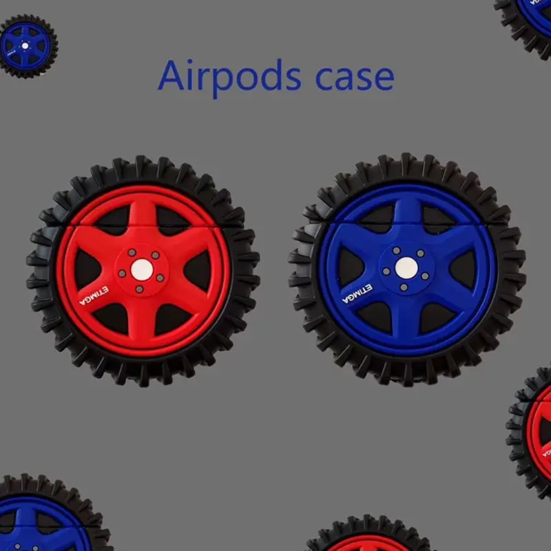 

Soft Silicone Protective Case Wheel Pattern Full Cover Protector for Airpods 1/2