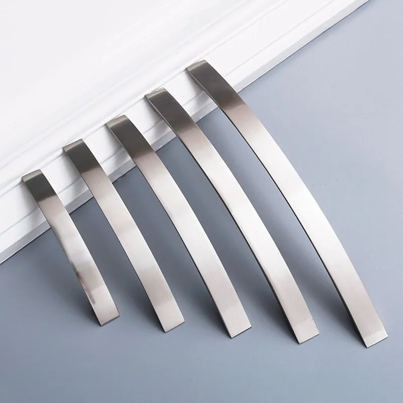 Furniture Handles Kitchen Door Handles Aluminum Alloy Furniture Handle Brushed Silver Kitchen Door Handles Cabinet Handles Drawer Knobs Wardrobe Drawer Pulls