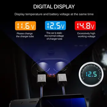 

Hot 2 Way Auto Car Cigarette Lighter Socket Splitter Charger 3.1A Dual USB Car Charger Power Adapter for iPhone Samsung GPS DVR