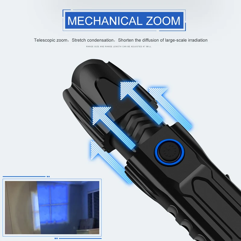 Online 5 modos XHP90.2 potente linterna LED para montar en tren luz 50000lm linterna táctica Camping linterna impermeable antorcha de escape