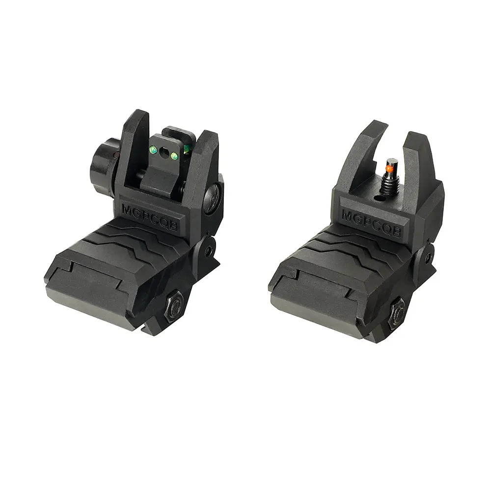 Fiber Optic Iron Sights AR15 Sight Flip Up Sights Front Rear Fiber