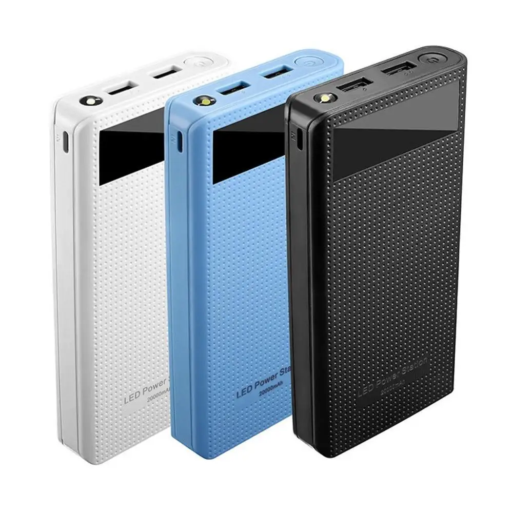 

Portable Mobile Power Bank Case Battery Case DIY 7x18650 Powerbank Box Shell With 2 USB Charging Port