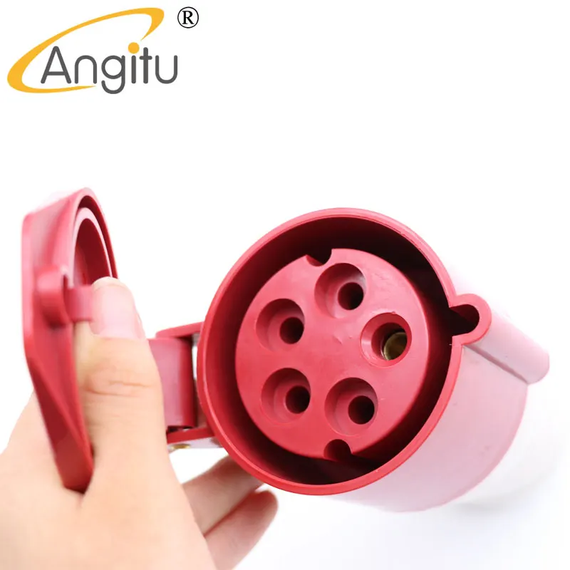 Angitu 32A 225 5Pin Industrial Connector Female Plug Waterproof Connector 220-380~/240-415~