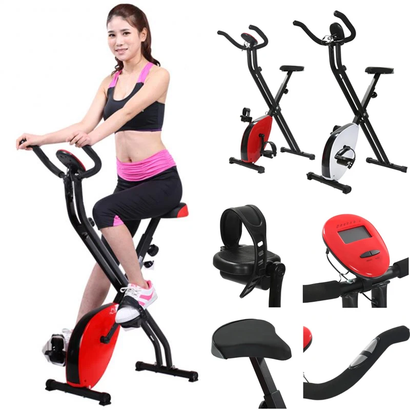 

Indoor Exercise Bike Magnetic Control Type X- Bike Foldable exercise bike with LCD computer for fitness and cardio HWC