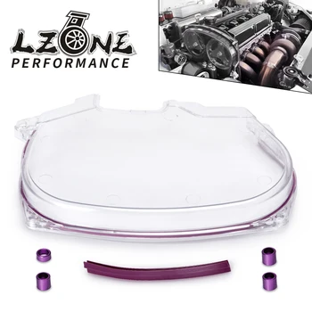 

LZONE - Clear Cam Gear Cover Timing Belt Cover Turbo Cam Pulley For 96-05 Mitsubishi Evolution Lancer EVO4-8 4G63 JR6338