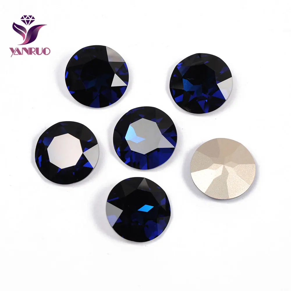 YANRUO 1201 круглые 27 мм большие стеклянные бусины алмазное ремесло и Diy Швейные украшения блестящие принадлежности - Цвет: Montana