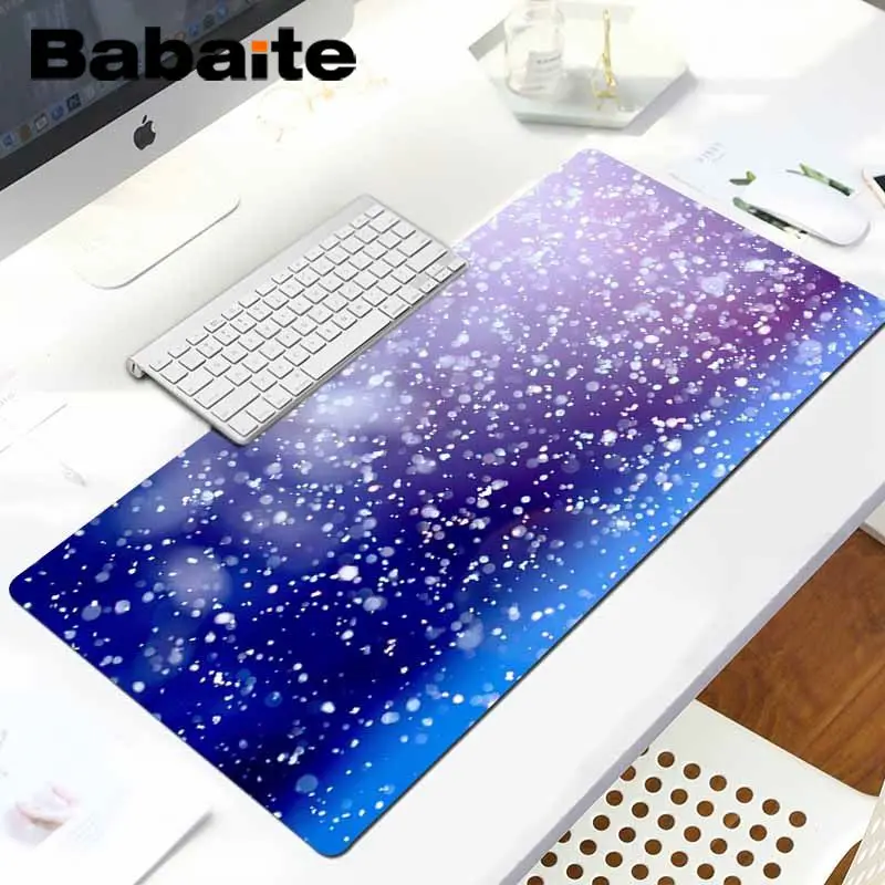 LockEdge 30X90cm Babaite крутые модные Сверкающие Снежинки противоскользящие прочные силиконовые компьютерные коврики большой коврик для мыши ПК компьютерный коврик - Цвет: LockEdge 30X90cm