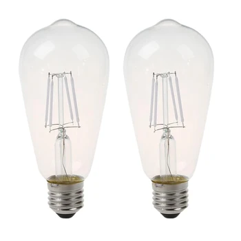 

2 Piece Vintage Light Bulb E27 220V 4W Transparent Glass Bulb Energy Saving Safety Bulb T30-185 ,Blue