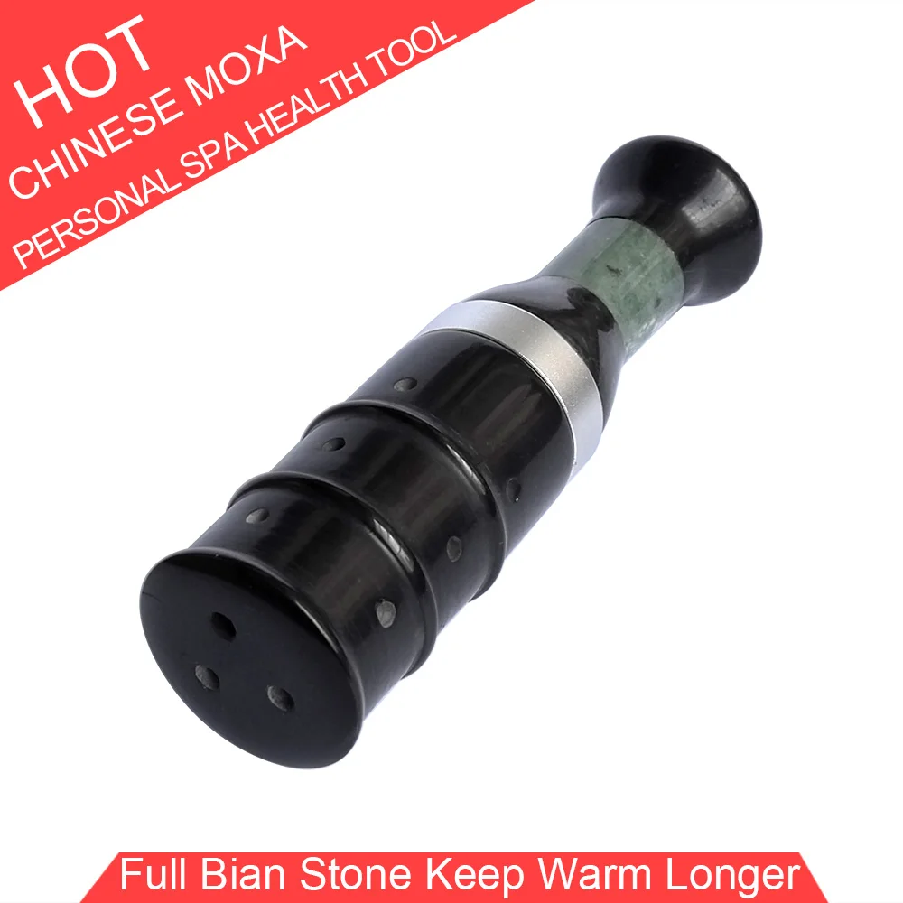 Meridian acupoint bian pedra moxa jade moxibustion