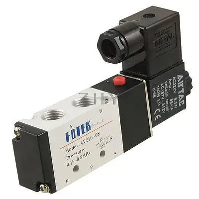4V210-06 AC 220V внутренний тип направляющей 5 способ 2 положения электромагнитный клапан
