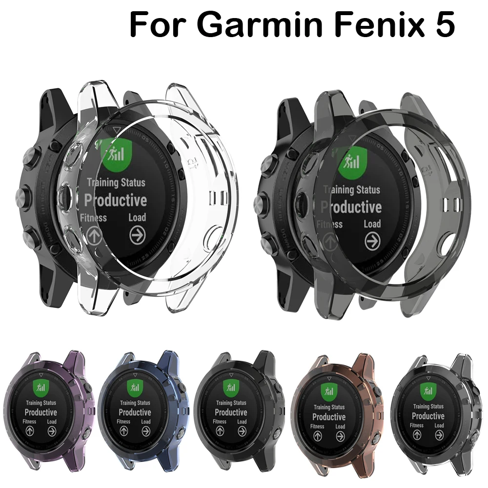 Прозрачный чехол из ТПУ для Garmin Fenix 5X 5S 5 PRO протектор Мягкий защитный тонкий часов