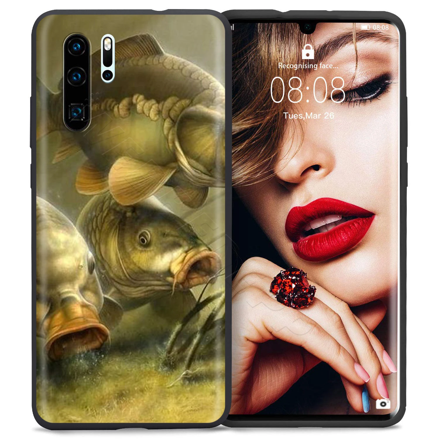 Webbedepp Карп Рыбалка чехол для Huawei P8 P9 P10 P20 P30 Lite Pro P Smart Z Мини - Цвет: 2