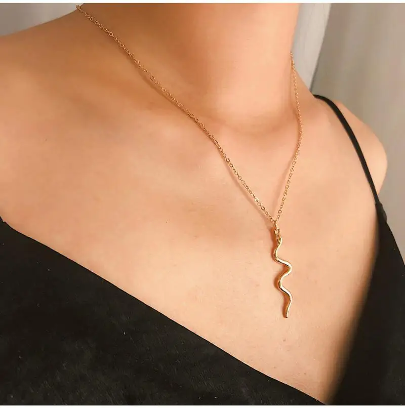 Chain Snake Pendant Necklace For Women Punk Clavicle Choker Neck Collar Fashion Jewelry 2405 |