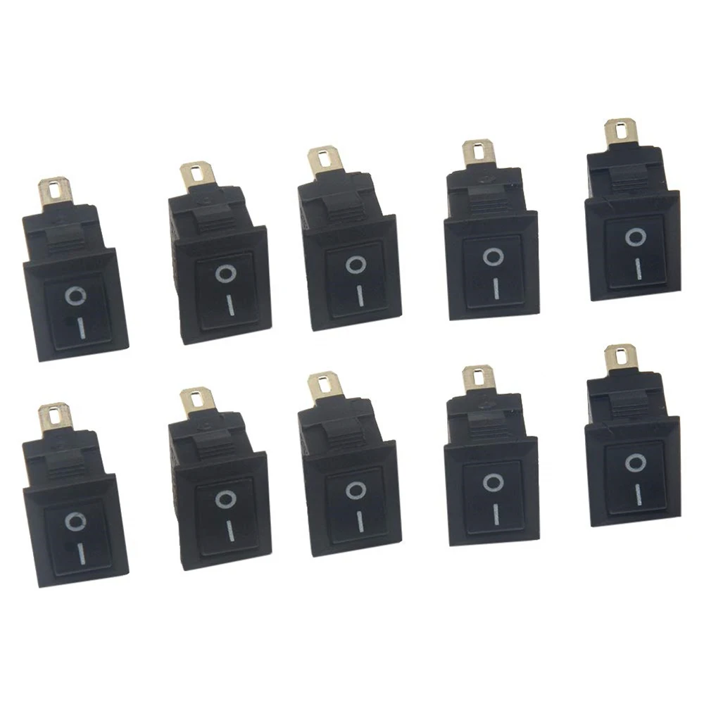 15 шт. KCD11 10*15 мм 2Pin ВКЛ-ВЫКЛ 3А 250В 10х15 маленький катер кулисный переключатель