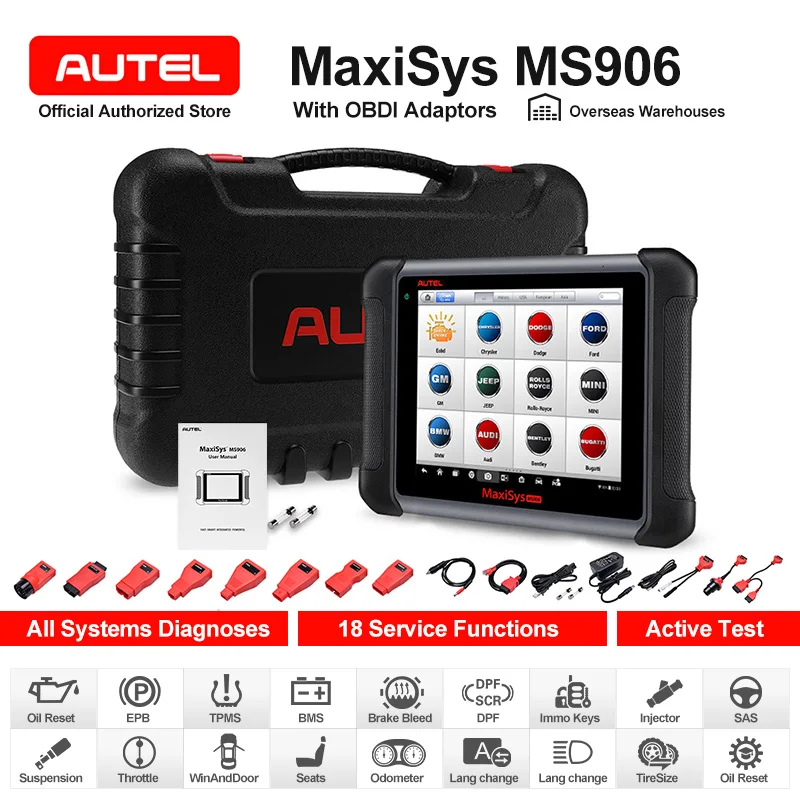 autel MaxiSys MS906 профессиональный автомобильный диагностический инструмент Автомобильный сканер OBDI OBD2 Инструменты для автоматического сканирования активный Тест Универсальный авто диагностика