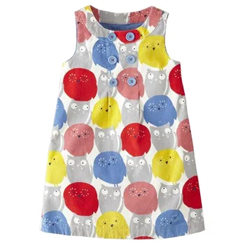 

Summer new children's dress, pure cotton girl dress, cartoon vest, princess dress
